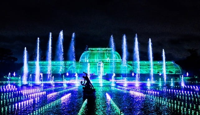 Christmas lights at Kew gardens